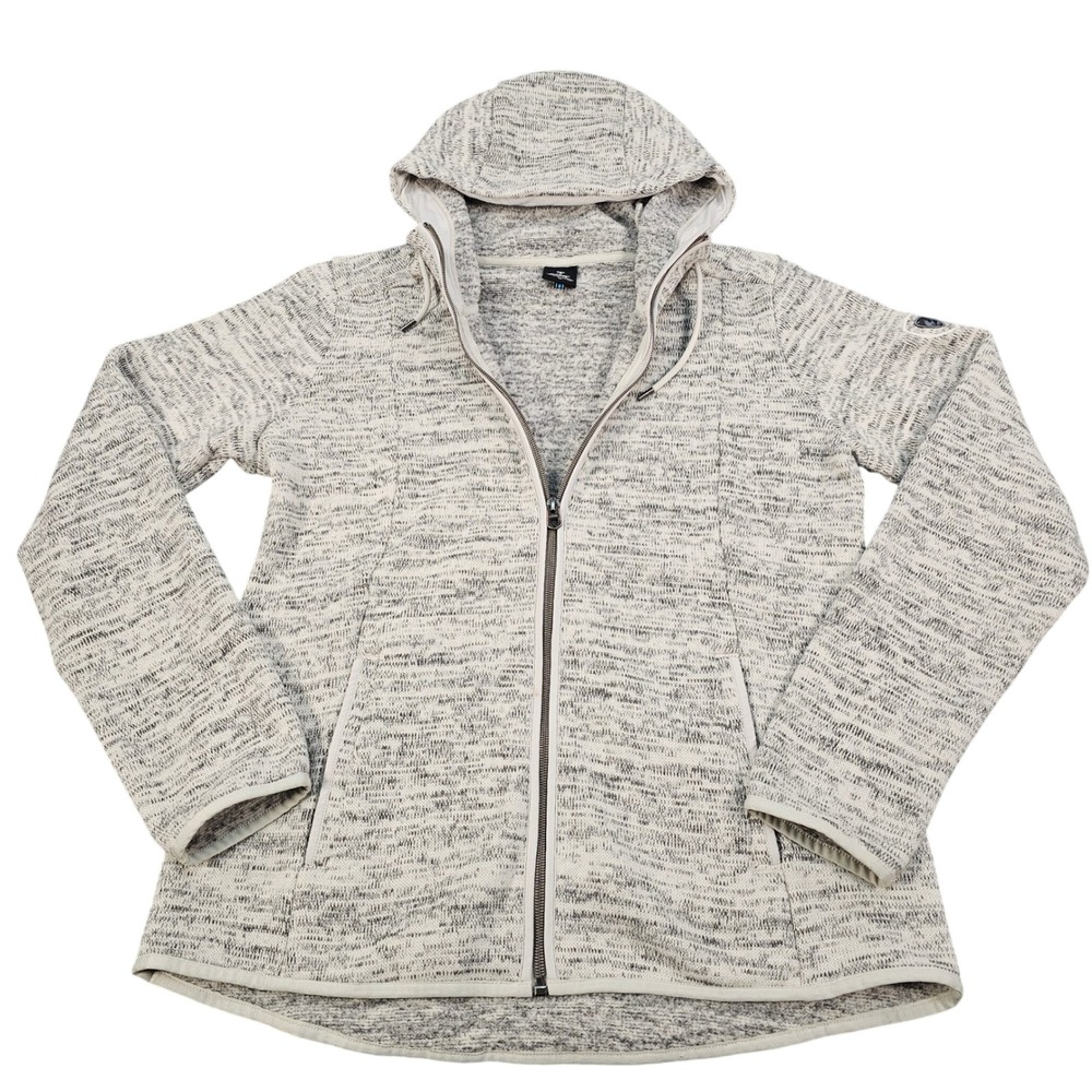 KUHL Lea Hoody Full Zip Jacket Oatmeal Heather Grey Knit 4376 Womens‎ Medium
